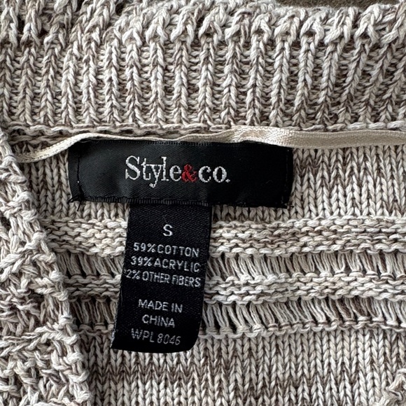 Style & Co. Heather Gray Ruffled Cardigan - Picture 2 of 4